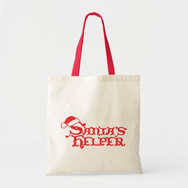 Sac de shopping saisonnier rouge pour l'aide du Pè (Devant)
