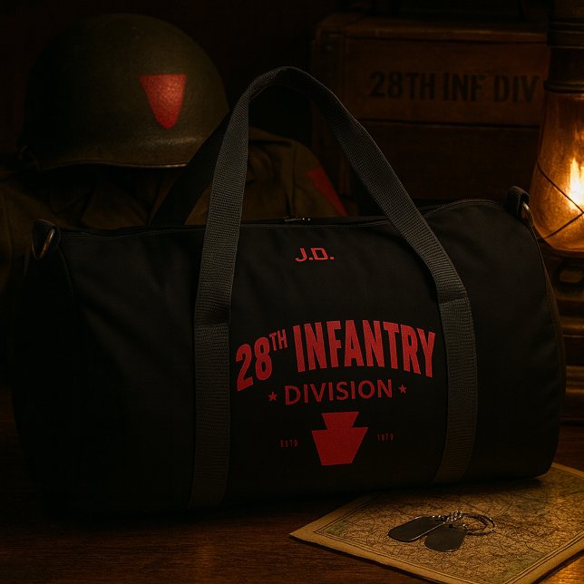 Sac De Sport 28th Infantry Division Tribute Personalized  (28th Infantry Division "Bloody Bucket" Tribute Black Duffle Bag)
