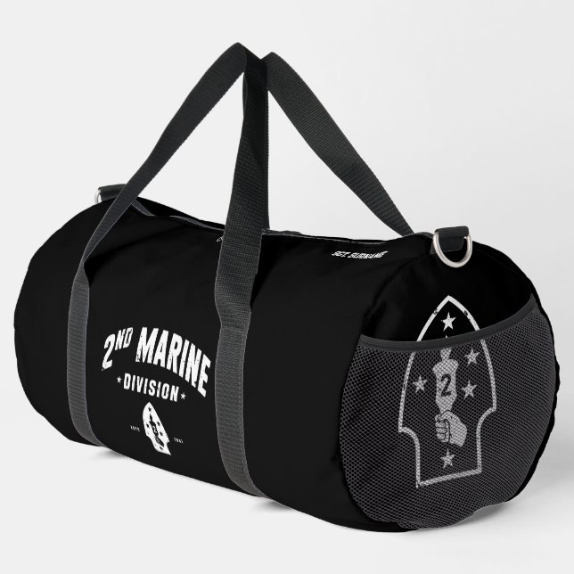 Sac De Sport 2e division maritime Silent Second noir (Coin droit)