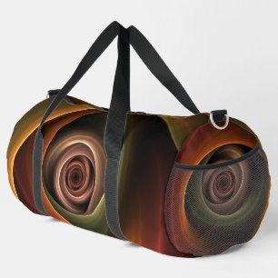 Sac De Sport 3D Spirale Abstraite couleurs chaudes Art fractal 