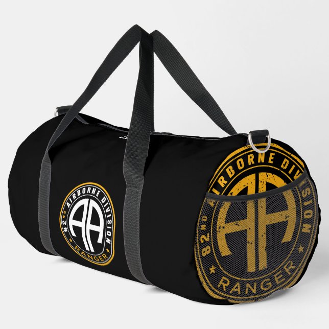 Sac De Sport 82nd Airborne Ranger Personalized Black (Coin droit)