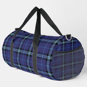 Sac de sport à carreaux bleus pour voyage 