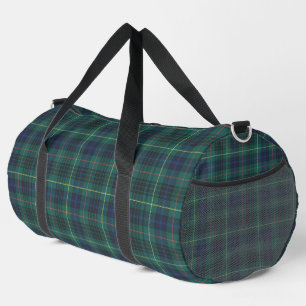 Sac de sport à carreaux verts pour voyage 