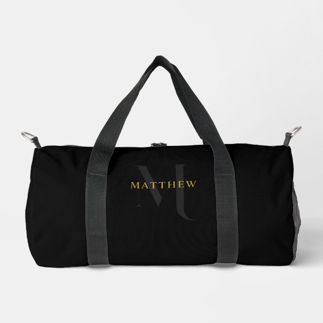 Sac de sport à monogramme personnalisé avec nom pe (Recto)