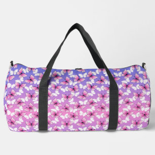 Sac de sport à motif de papillon rose et blanc jol