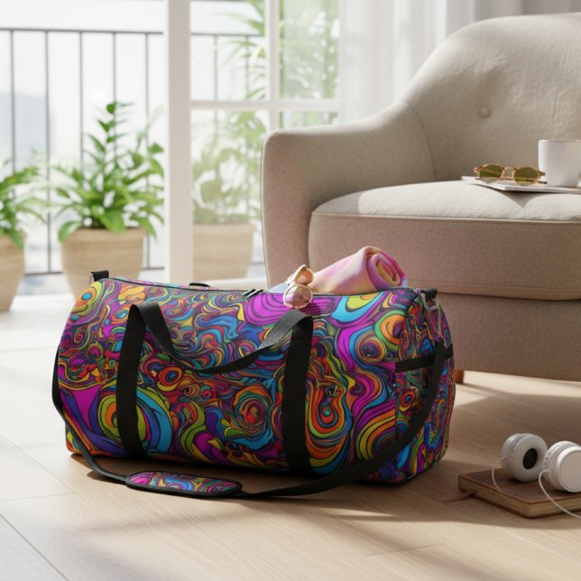 Sac de sport à tourbillons psychédéliques (Créateur téléchargé)