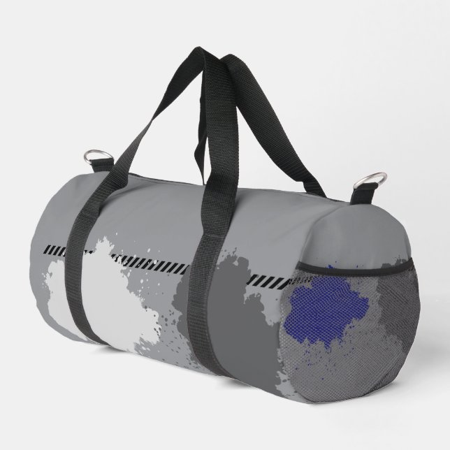 Sac De Sport Absract Silver et Blue Cloud Art Gym & Travel (Coin droit)