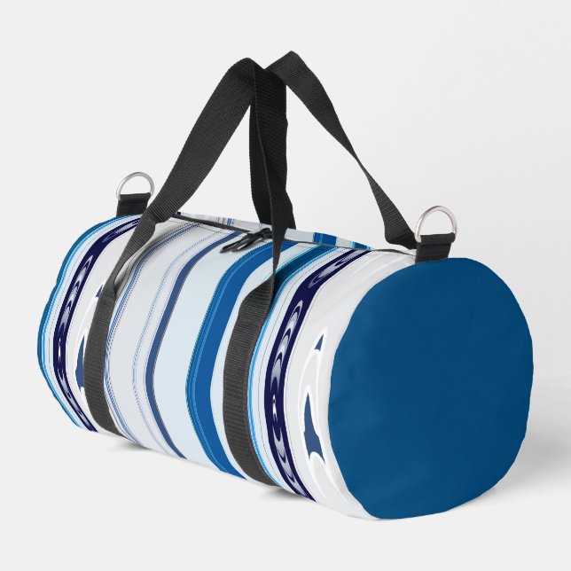 Sac De Sport Abstract Symphony in Blue 5 (Vertical Lines) (Coin gauche)