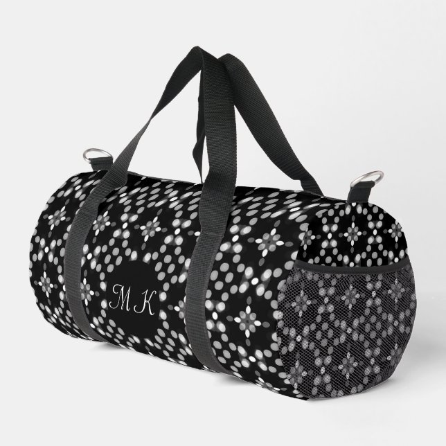 Sac De Sport Abstrait Bokeh Dots Motif petit (Coin droit)