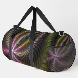 Sac De Sport Abstrait brillant Trippy coloré 3D Fractal Art