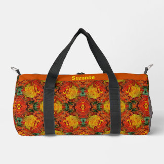 Sac De Sport Abstrait orange jaune vert personnalisé