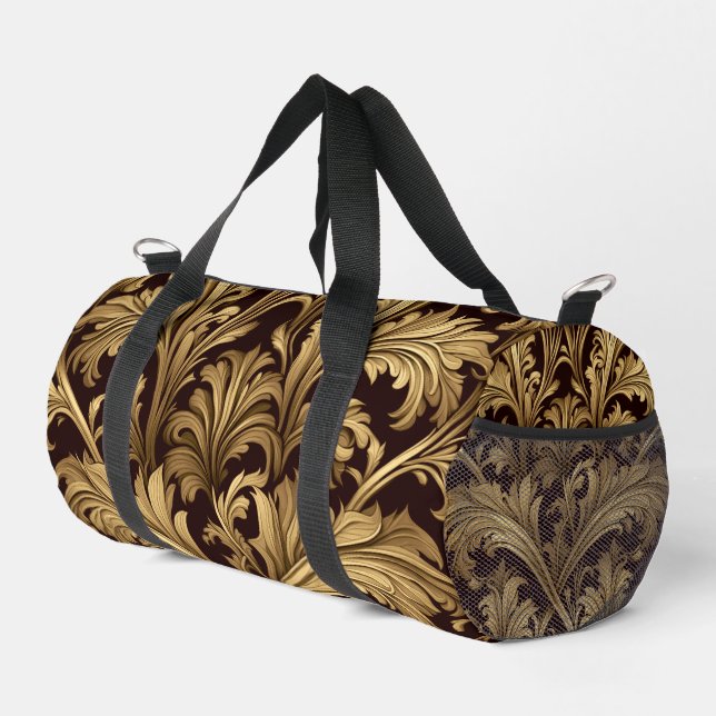 Sac De Sport Acanthus Feuille (Ancien Ton Or) Petit (Coin droit)
