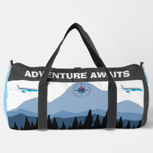 Sac De Sport Adventure Await Mountain Skyline Travel Bag