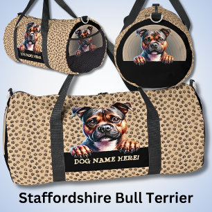 Sac De Sport Ajouter Chien Votre Nom, Staffordshire Bull Terrie