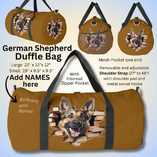 Sac De Sport Ajouter des noms, Chien berger allemand éclater ho
