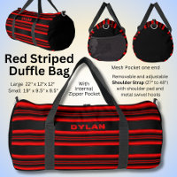 Ajouter le nom Initiales Red Stripes Black Texture