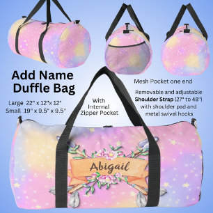 Sac De Sport Ajouter Le Nom Pastel Boho Flèches Fleurs Flèches