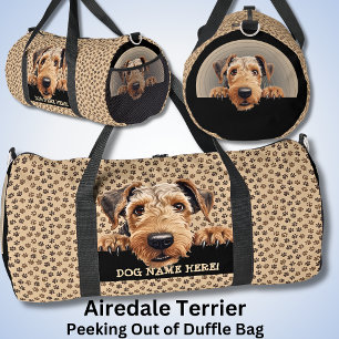Sac De Sport Ajouter Nom Du Chien Votre Nom, Airedale Terrier