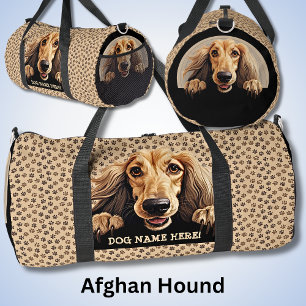 Sac De Sport Ajouter Nom Du Chien, Votre Nom, Hound Afghan