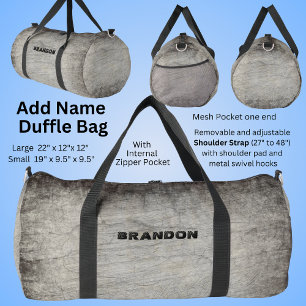 Sac De Sport Ajouter Nom, Gris Brun Pierre Grunge 