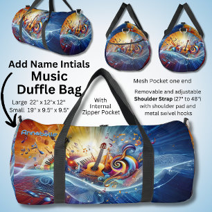 Sac De Sport Ajouter Nom, Initiales, Notes de musique Explosion