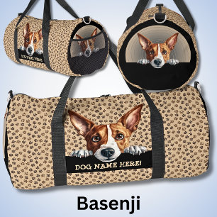 Sac De Sport Ajouter un nom de chien ou votre nom, Basenji