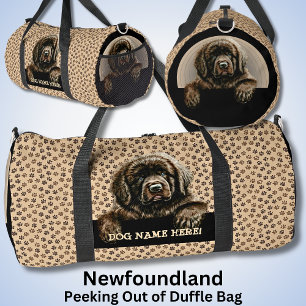 Sac De Sport Ajouter un nom de chien ou votre nom, Terre-Neuve