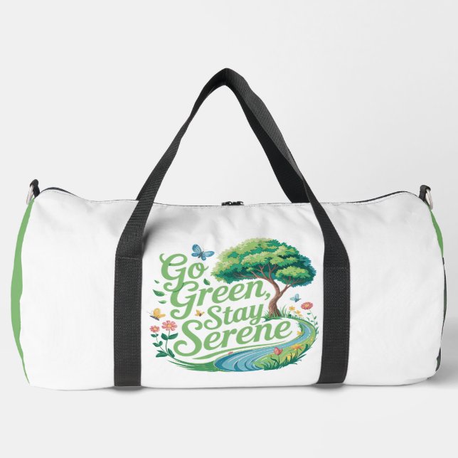 Sac De Sport Allez Vert Restez Serein  (Recto)