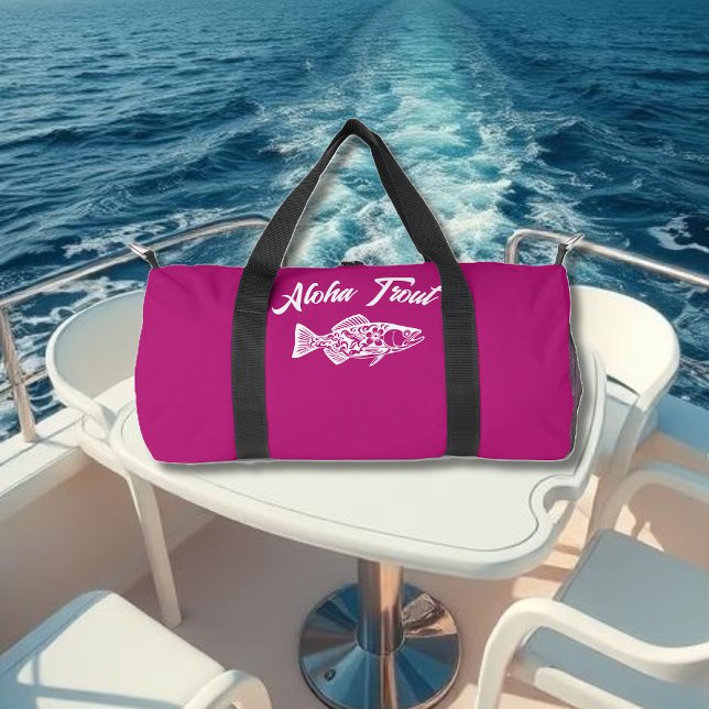 Sac De Sport Aloha Trout-Hawaiian rose (Aloha Trout Fisherman Trend Hawaiian Fish Beach Summer duffel Bag )