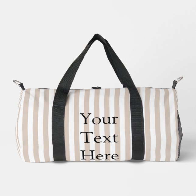 Sac De Sport Amande & Rayures Blanches  (Recto)