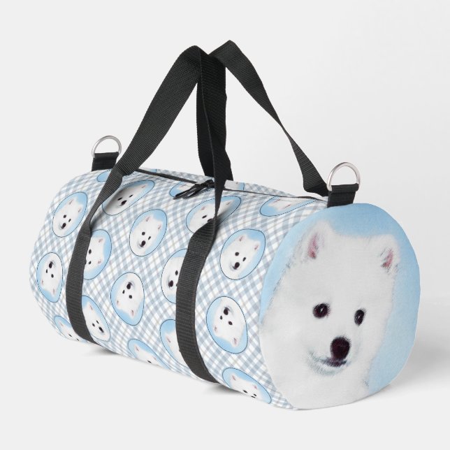 Sac De Sport American Eskimo Eskie Puppy Peinture Cute Chien Ar (Coin gauche)