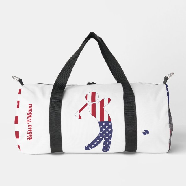 Sac De Sport American Flag Golf Player - Personnalisé (Recto)