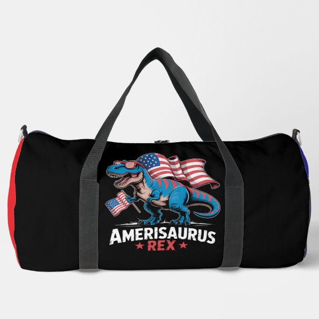 Sac De Sport Amerisaurus Rex Dinosaure Patriotique  (Recto)