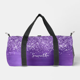 Sac De Sport Améthyste Violet Pailleté Nom Glamour