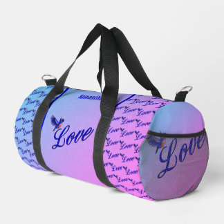 Sac De Sport Amour avec un oiseau bleu personnalisé