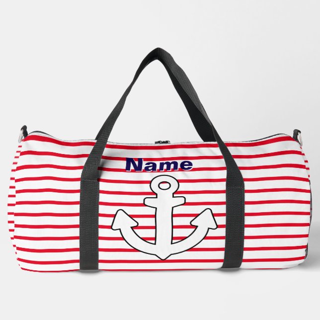 Sac De Sport Ancre Blancs rouges (Recto)