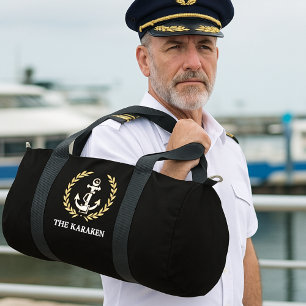 Sac De Sport Ancre nautique personnalisée Nom du bateau Marine