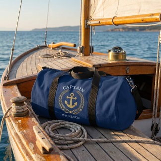 Sac De Sport Ancre personnalisée Capitaine Marin 