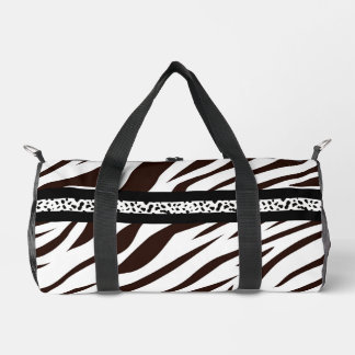 Sac De Sport Animal print zebra black and white 