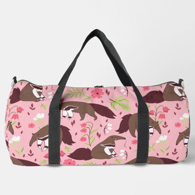 Sac De Sport anteure rose mignon animal floral (Recto)