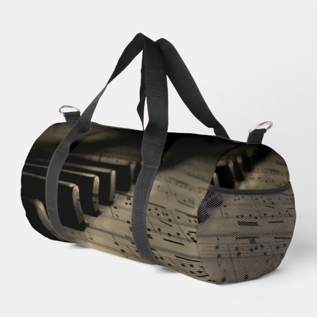 Sac De Sport Antique Music Piano Keys  (Coin droit)