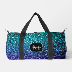 Sac De Sport Aqua bleu ombre fausse parties scintillant scintil