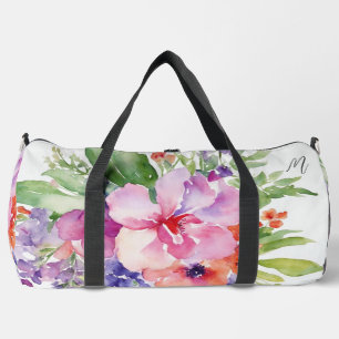 Sac De Sport Aquarelle Bouquet Floral Grand