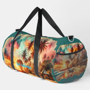 Sac De Sport Aquarelle Croquis Bali Indonésie Tropical