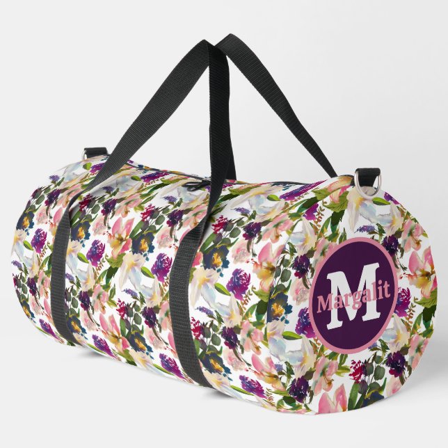 Sac De Sport Aquarelle Exotique Floral Lillies Lilly Large (Coin gauche)