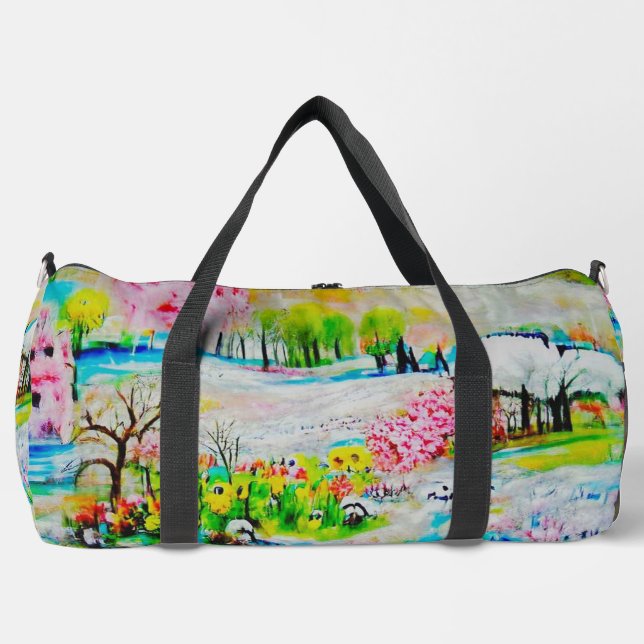 Sac De Sport Aquarelle Paysage 2 Accessoire Pouch (Recto)