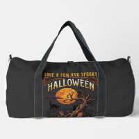 Arbre effrayant Halloween pleine lune chat noir ci