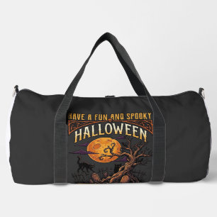 Sac De Sport Arbre effrayant Halloween pleine lune chat noir ci