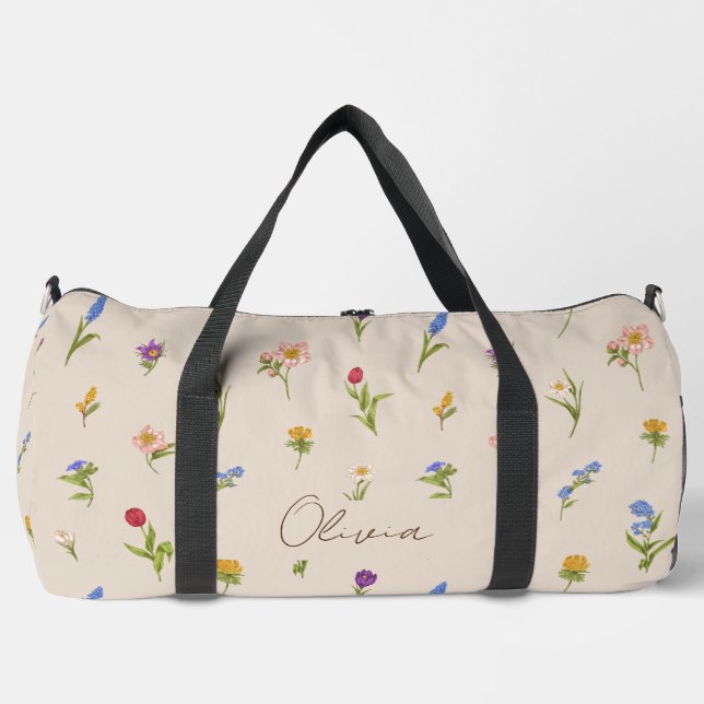 Sac De Sport Arc-en-ciel floral Boho (Recto)