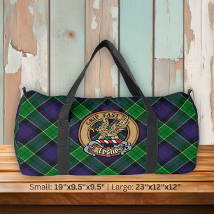 Sac De Sport Armoiries du clan Leslie sur tartan de chasse